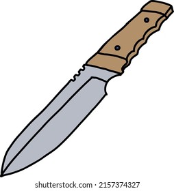 Illustration material of camping knife separately