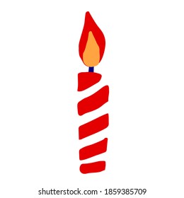  Illustration material of a candle that lights a fire
