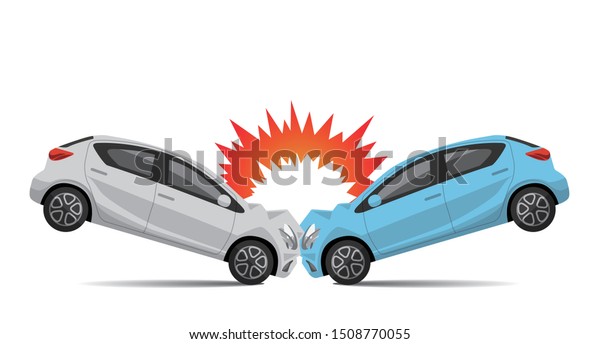 Illustration material:\
car collision\
accident