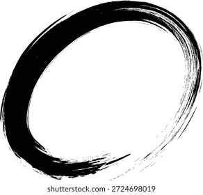 Material de ilustración de un círculo dibujado con tinta