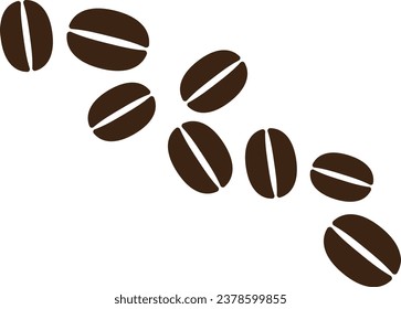 Material de ilustración de granos de café