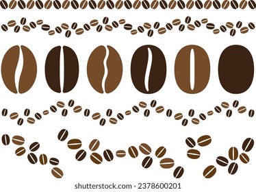 Colección de material de ilustración de granos de café