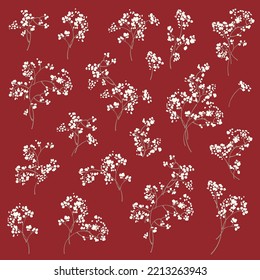 Illustration material collection of cute twigs,