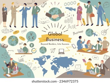 Illustration Material Collection for Global Business