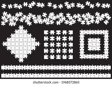 Illustration material collection of puzzles