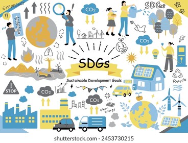 Illustration material collection for SDGs