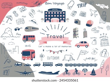 Illustration material collection that is easy to use for travel