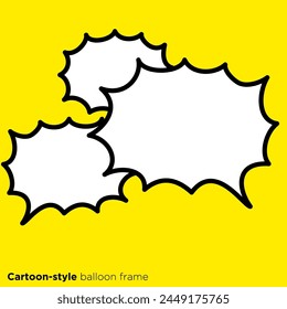 Illustration material of colliding speech bubbles with simple design