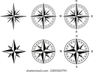 Illustration Material of Compass Mark