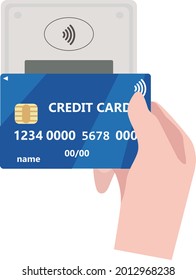 
Illustration material: Credit card touch payment Electronic payment