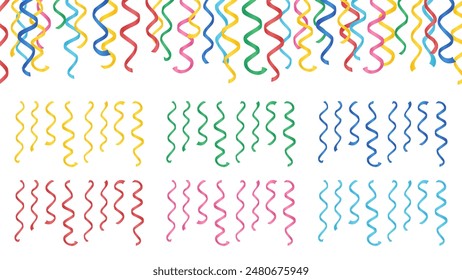 Illustration material of decorations hanging from the ceiling at a party_hanging tape