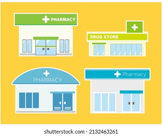 Material de ilustración de la farmacia dispensadora.