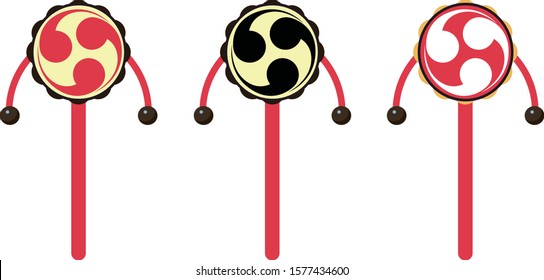 Illustration material drum vector pattern