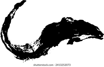 Illustration material of eel silhouette vector