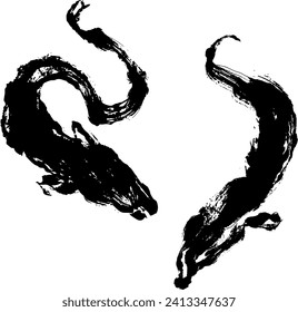 Illustrationsmaterial von Aalsilhouette-Vektorgrafik