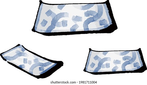 Material de ilustración: Conjunto de ilustraciones de color de placa vacía