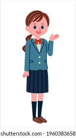Illustration material of female student