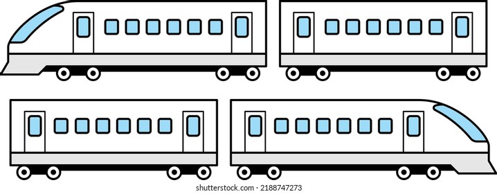 
Illustration Material Of The First Car And Ordinary Car Of The Limited Express Train