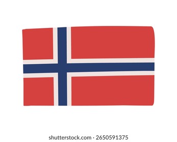 Illustration material of the flag of Norway