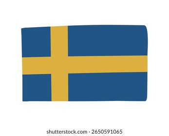 Illustration material of the flag of Sweden