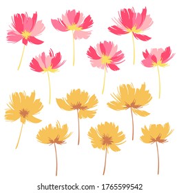 Illustration material of a flower designed simply,