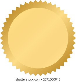 Illustration material of gold medal and ribbon that can be used for advertising etc.