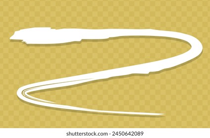 Illustration material of golden checkered pattern background and white blurred brush