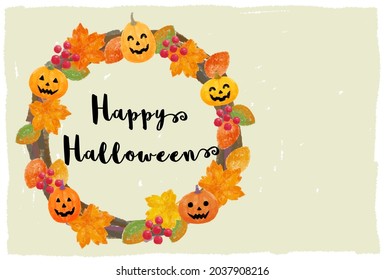 Illustration material for Halloween Wreath.
Easy-to-use vector data.