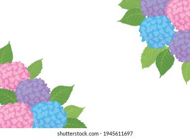 Illustration material of hydrangea that imaged the rainy season