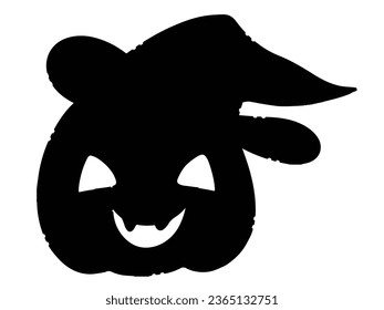 Illustration material of a jack-o-lantern with a spooky atmosphere