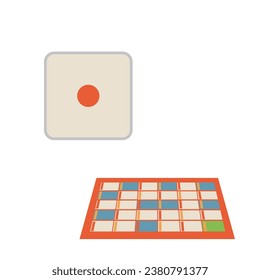 Illustration material of Japanese play Sugoroku