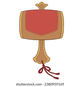 Illustration material of a Japanese-style hammer