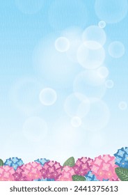 Illustration material of Japan's rainy season from May to July