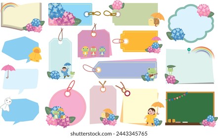 Illustration material of Japan's rainy season from May to July