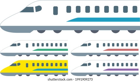 Illustration material of the leading car of the Shinkansen