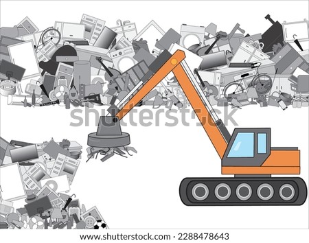 It is an illustration material of a lifting magnet for heavy machinery.