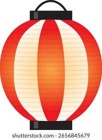 Material de ilustração de uma lanterna iluminada