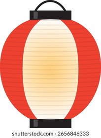 Material de ilustração de uma lanterna iluminada
