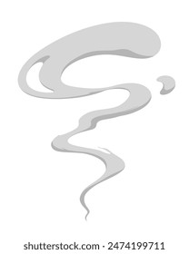 Illustration material of a long, thin smoke effect