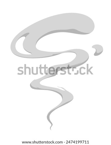 Illustration material of a long, thin smoke effect