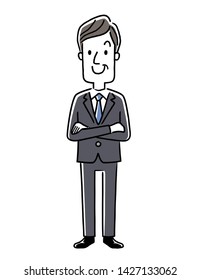Illustration material: Middle-aged office worker