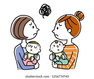 Illustration material: mother, parenting