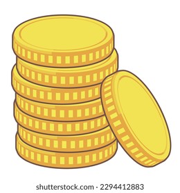 Illustrationsmaterial für gepolsterte Münzen