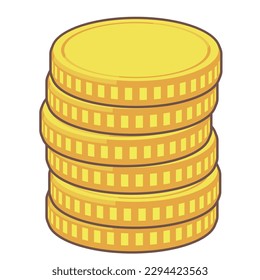 Material de ilustración de monedas apiladas