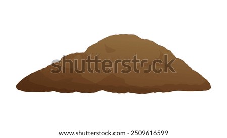 Illustration material of piled up soil