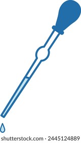 Illustration material of a pipette dripping liquid
