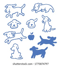Material de ilustración de un perro bonito