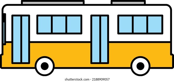 Illustration material of route bus.