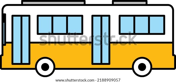 Illustration material of route\
bus.