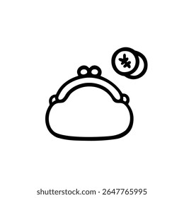Material de ilustração de um porta-moedas simples